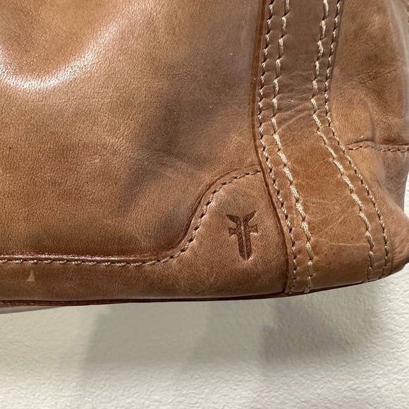 Frye Melissa Medium Beige Leather Crossbody Satchel Handbag - Picture 5 of 13